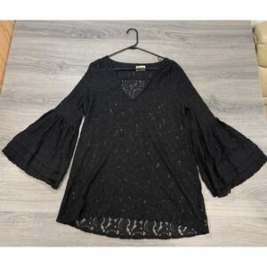Show Me Your Mumu Black Bell Sleeve Top Size Small Medium Size S/M Lace Party
